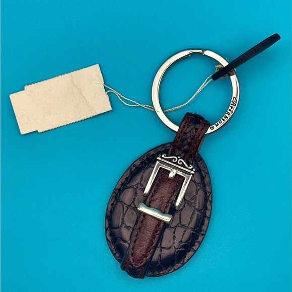 Brighton | Vintage 1990s Keychain | Leather Buckle | One World| New With Tags - Picture 1 of 3